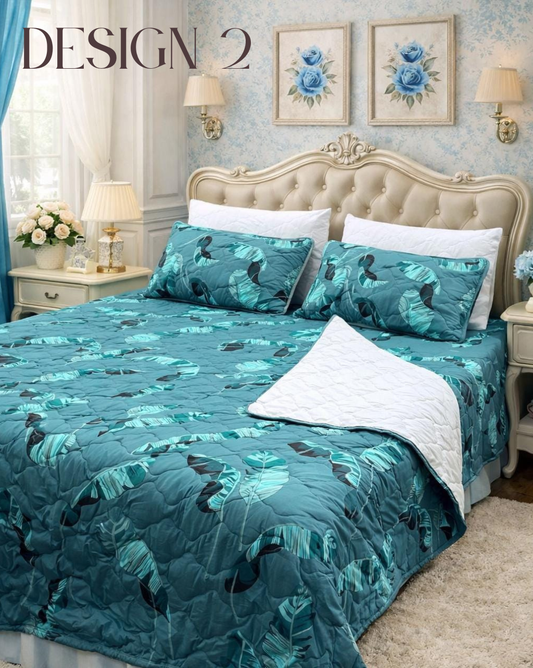 Luxury 6-Piece Cotton Quilt Bedsheet Set β Classic Comfort & Timeless Elegance ποΈβ¨