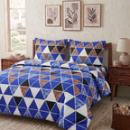 3D Printed Cotton Satin Double Bed Bedsheet