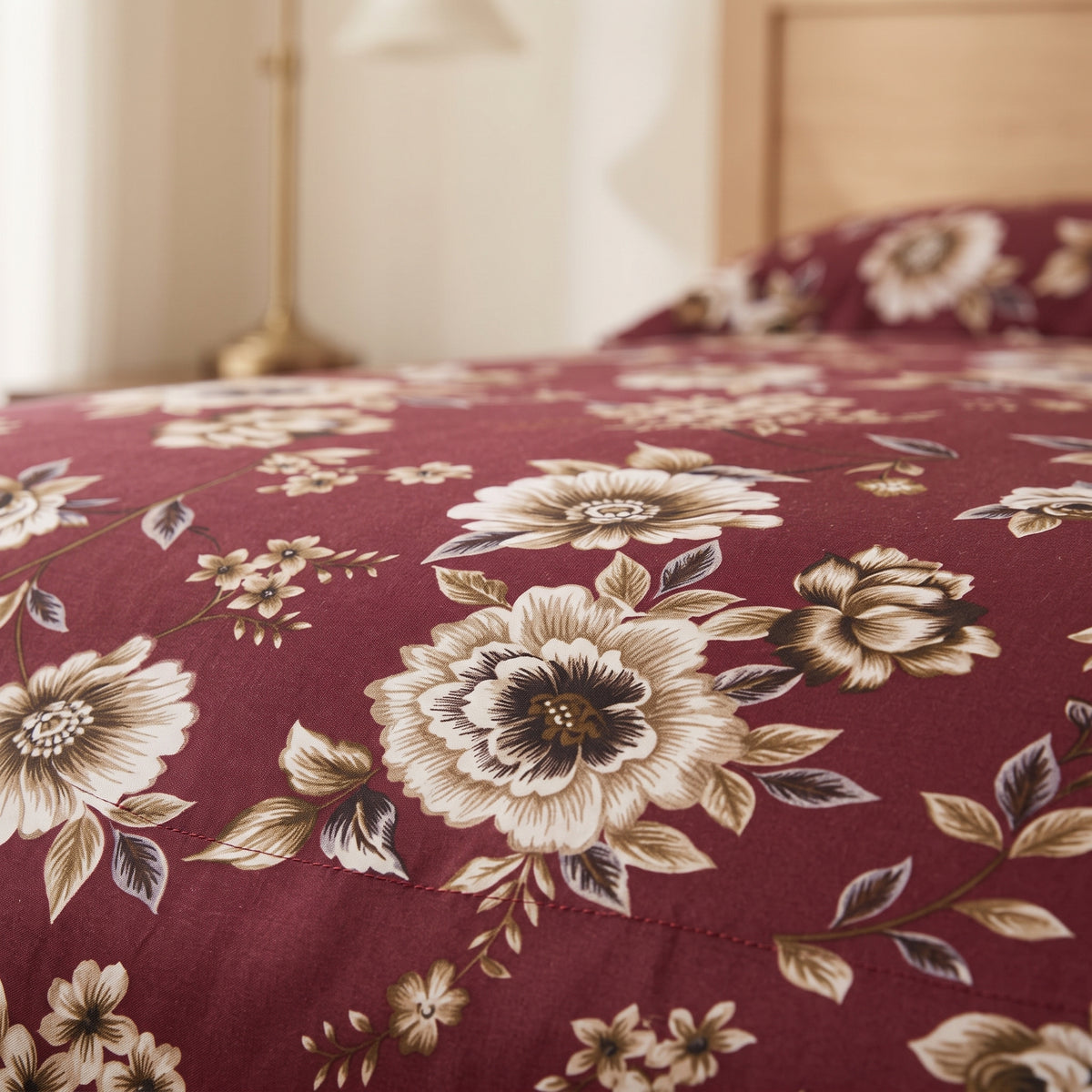 3D Printed Cotton Satin Double Bed Bedsheet