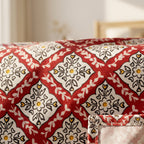3D Printed Cotton Satin Double Bed Bedsheet