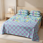 3D Printed Cotton Satin Double Bed Bedsheet