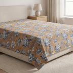 3D Printed Cotton Satin Double Bed Bedsheet