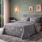 3D Printed Cotton Satin Double Bed Bedsheet