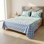 3D Printed Cotton Satin Double Bed Bedsheet