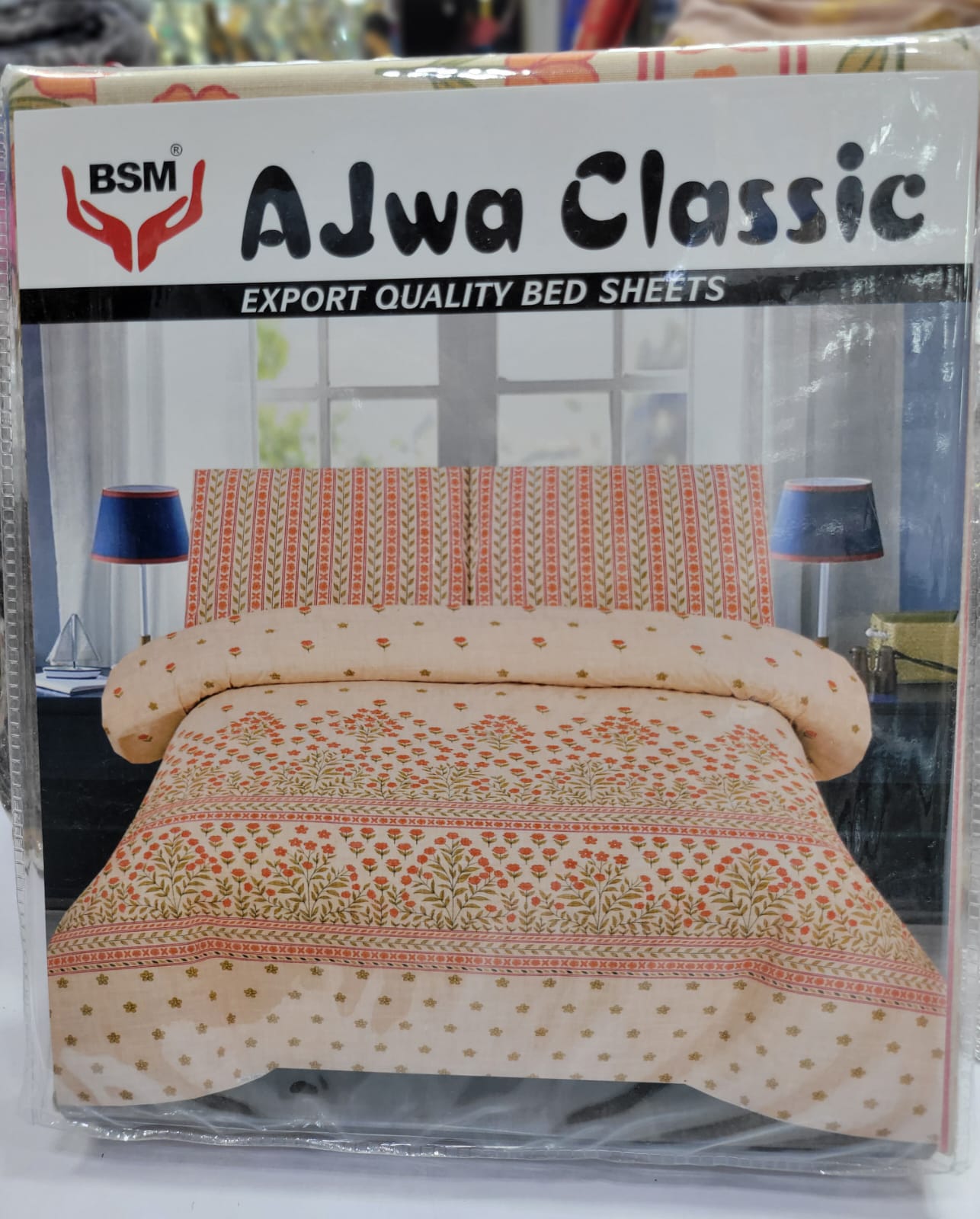 👇  🛏️ Ajwa Classic Bedsheet – Export Quality Cotton ✨