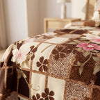 3D Printed Cotton Satin Double Bed Bedsheet