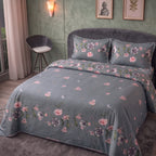 3D Printed Cotton Satin Double Bed Bedsheet