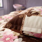 3D Printed Cotton Satin Double Bed Bedsheet