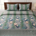 3D Printed Cotton Satin Double Bed Bedsheet