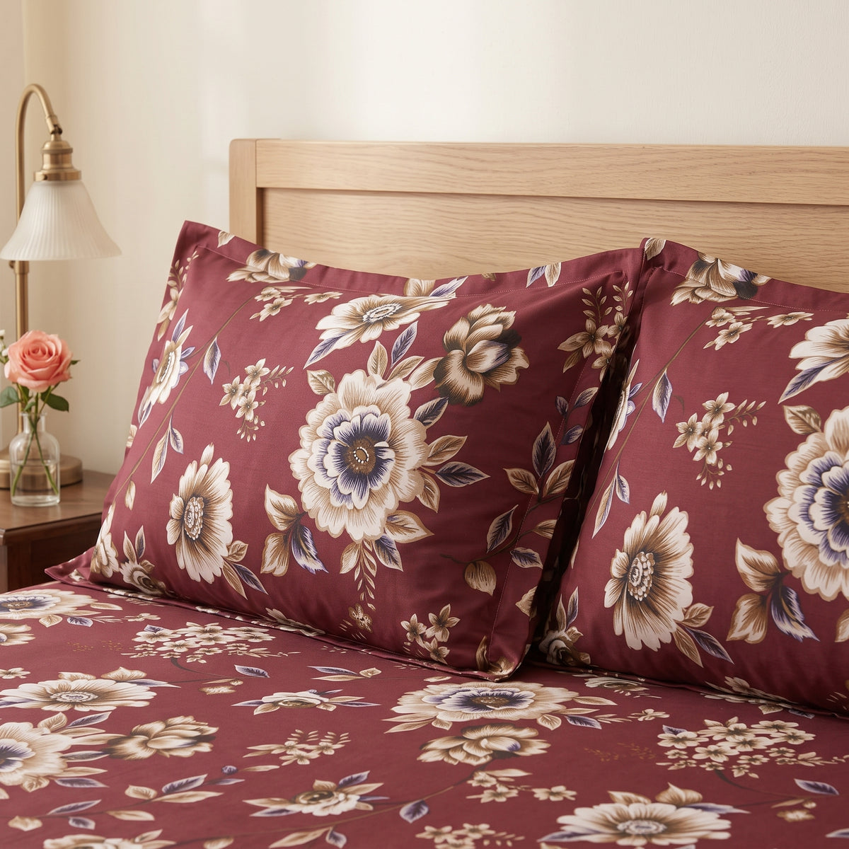 3D Printed Cotton Satin Double Bed Bedsheet