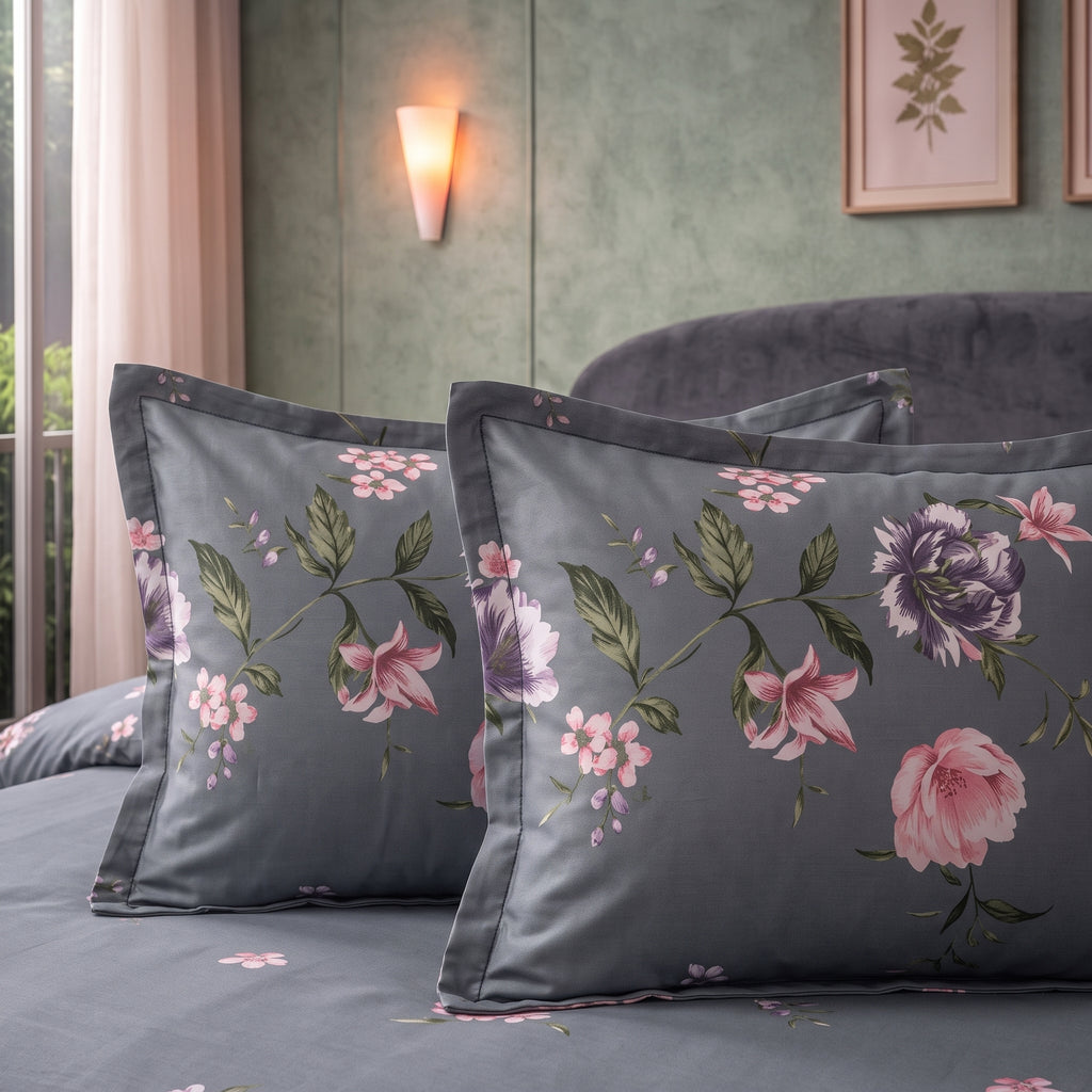 3D Printed Cotton Satin Double Bed Bedsheet