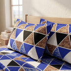 3D Printed Cotton Satin Double Bed Bedsheet