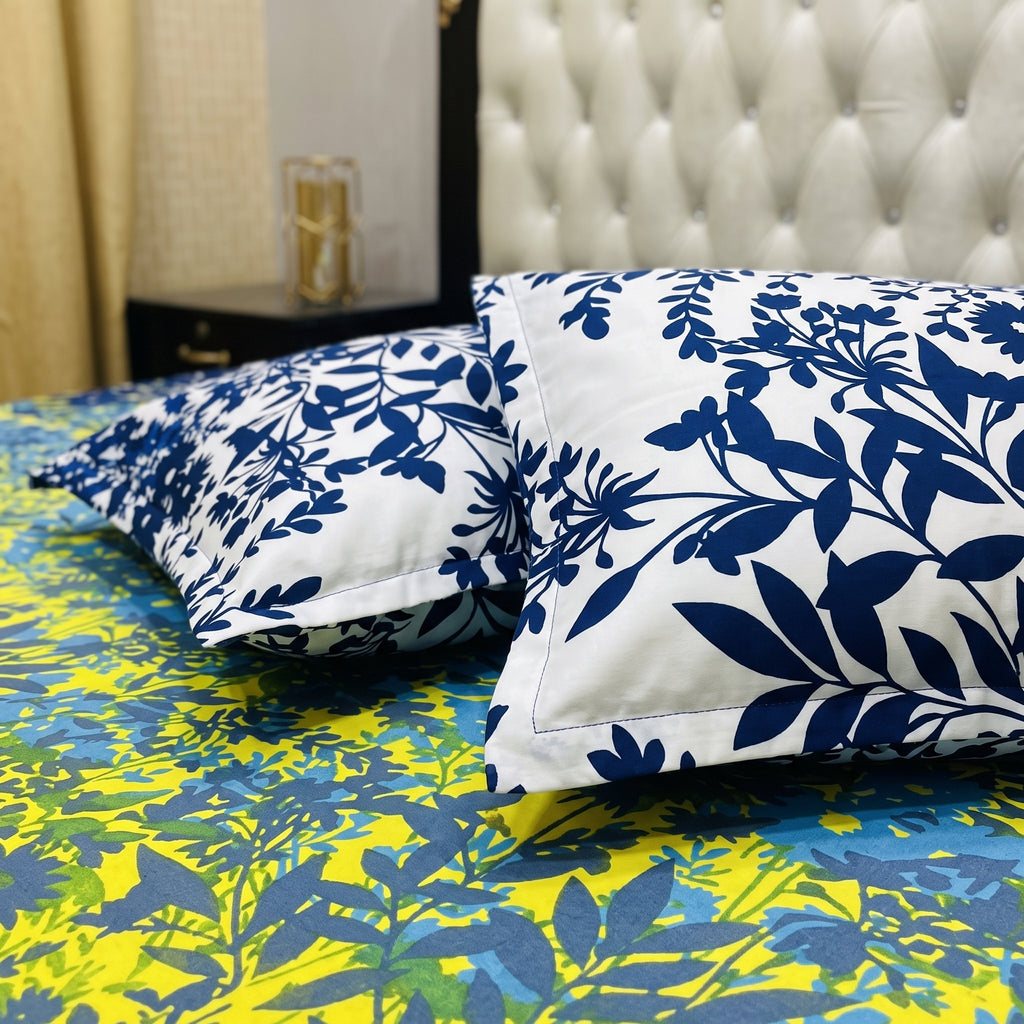 3D Printed Cotton Satin Double Bed Bedsheet