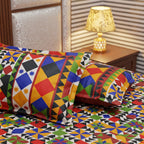 3D Printed Cotton Satin Double Bed Bedsheet