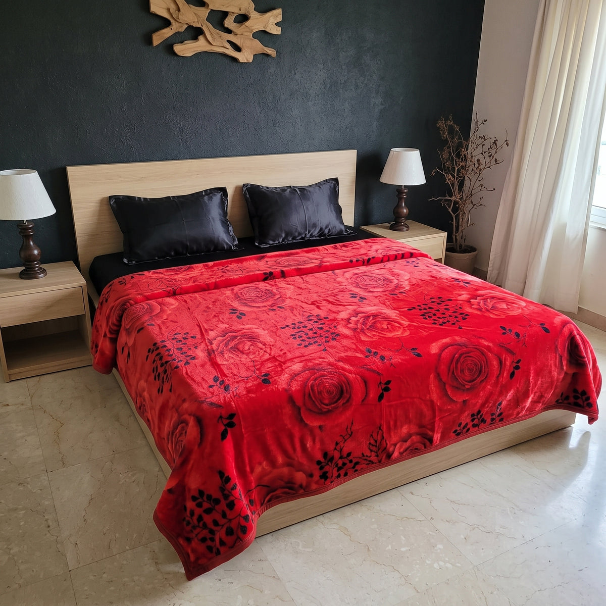 Fleece AC Blanket - Double Bed - Ultra Soft Embossed Quilted Design
