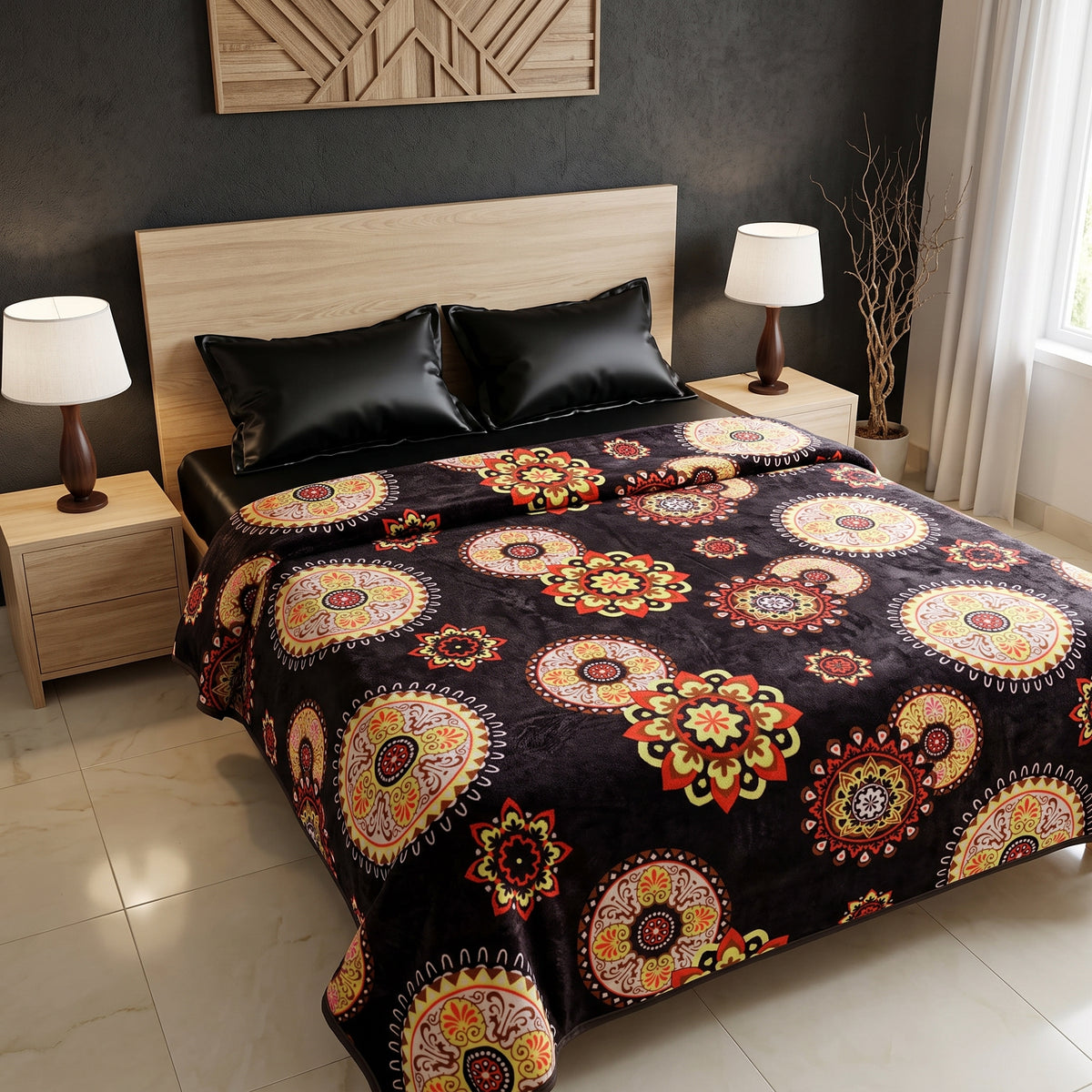 Fleece AC Blanket - Double Bed - Ultra Soft Embossed Quilted Design