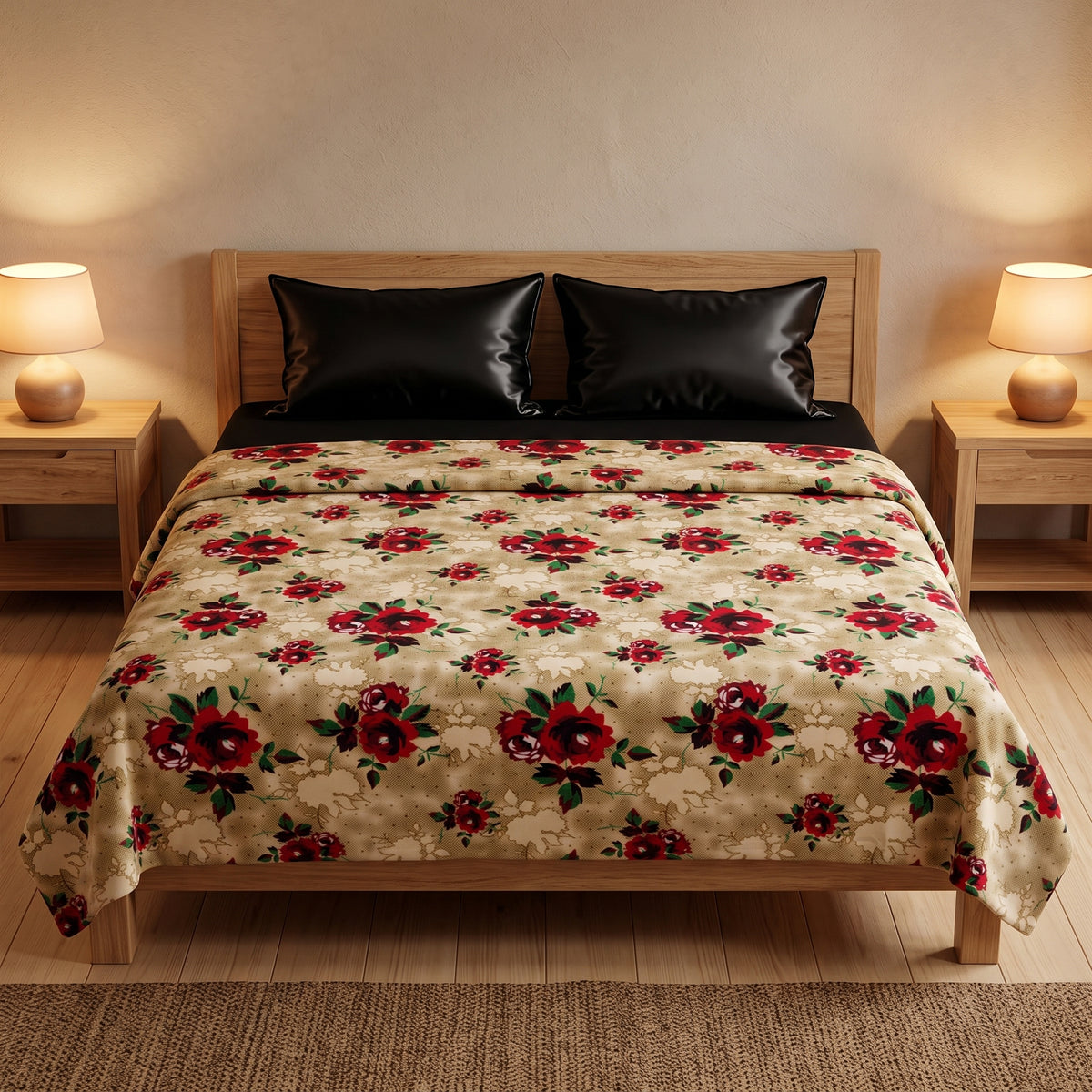 Fleece AC Blanket - Double Bed - Ultra Soft Embossed Quilted Design
