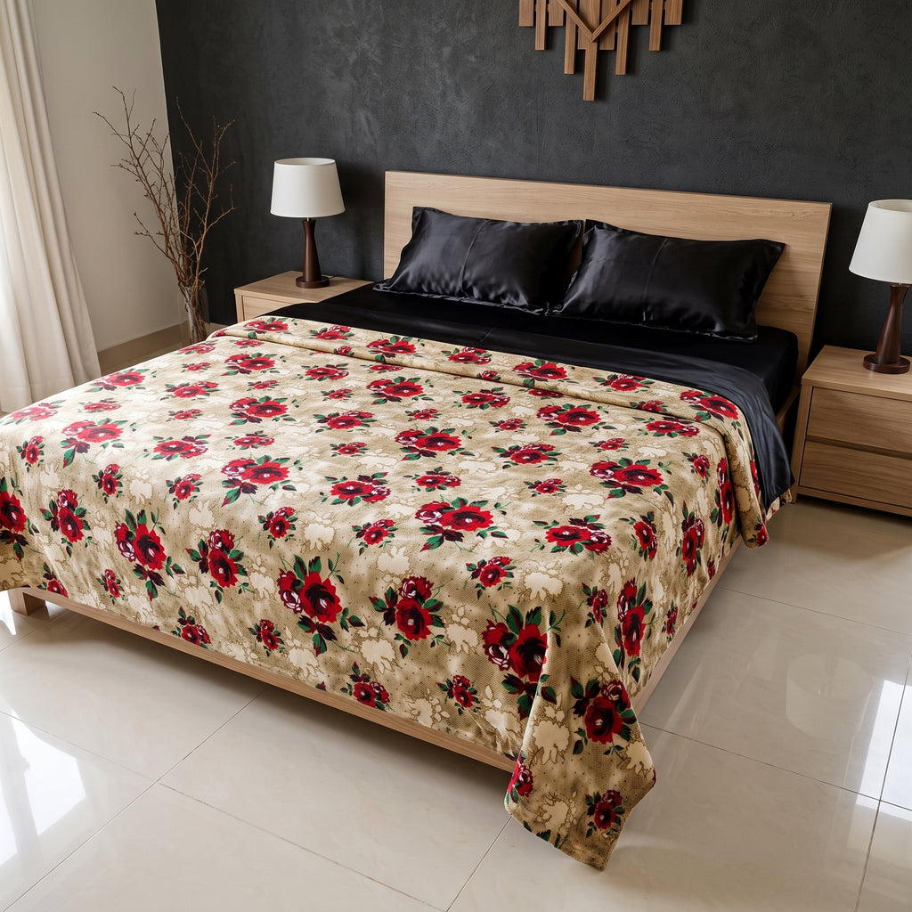 Fleece AC Blanket - Double Bed - Ultra Soft Embossed Quilted Design