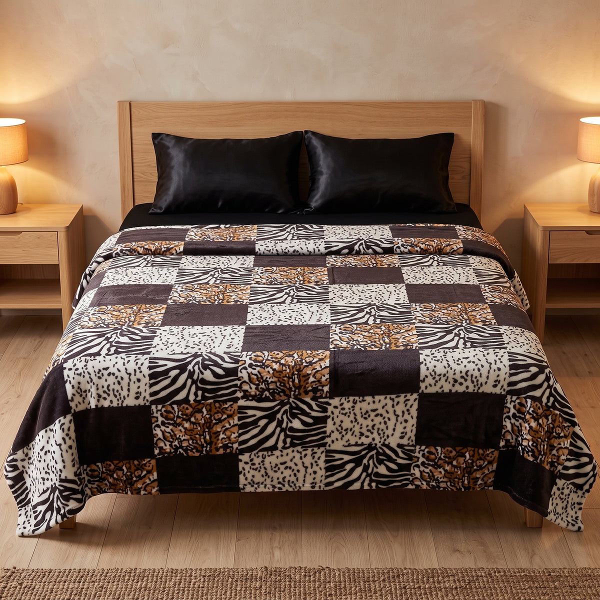 Fleece AC Blanket - Double Bed - Ultra Soft Embossed Quilted Design