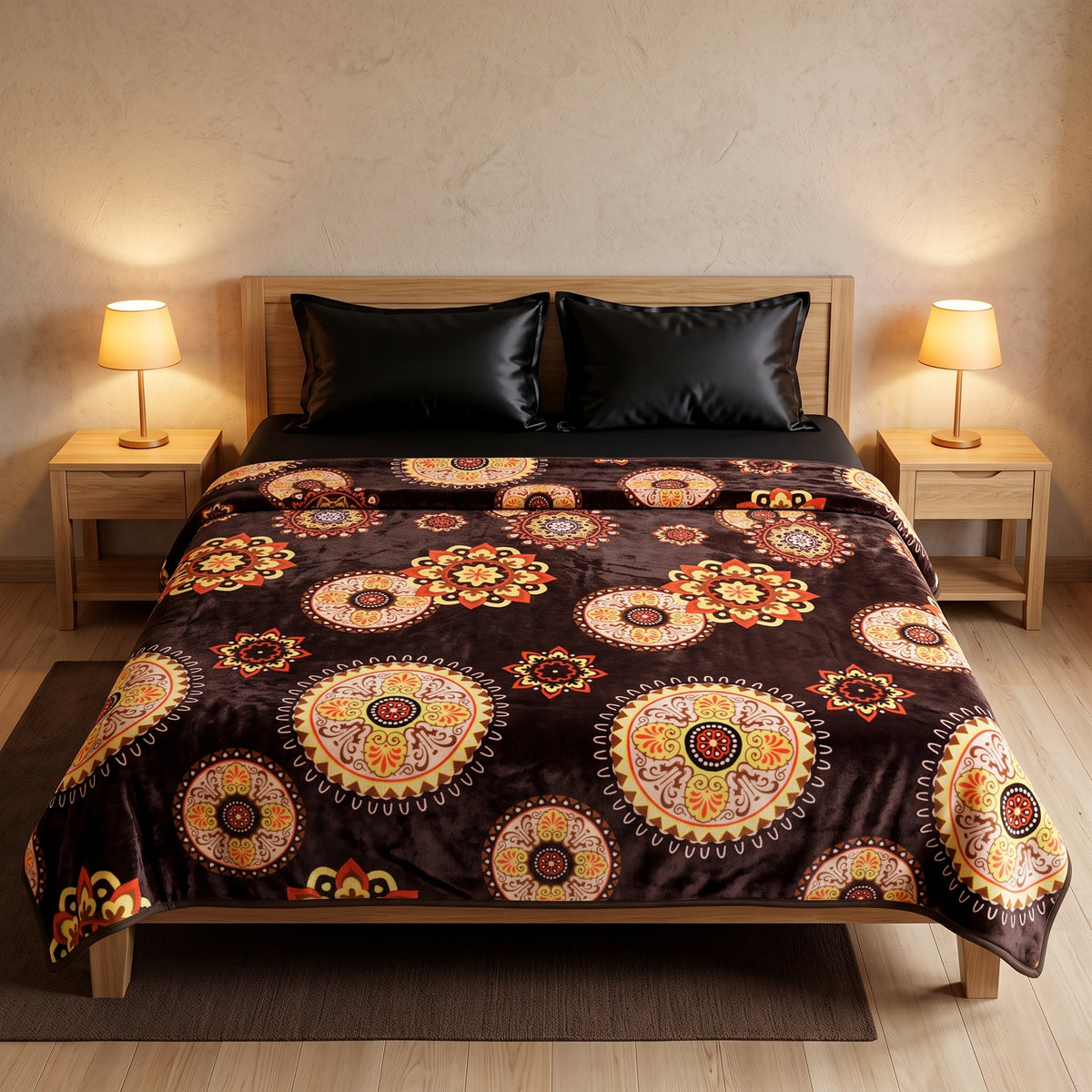 Fleece AC Blanket - Double Bed - Ultra Soft Embossed Quilted Design