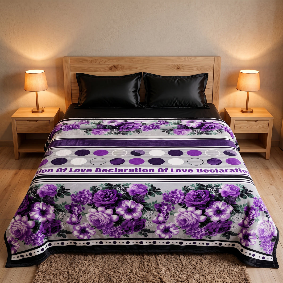 Fleece AC Blanket - Double Bed - Ultra Soft Embossed Quilted Design