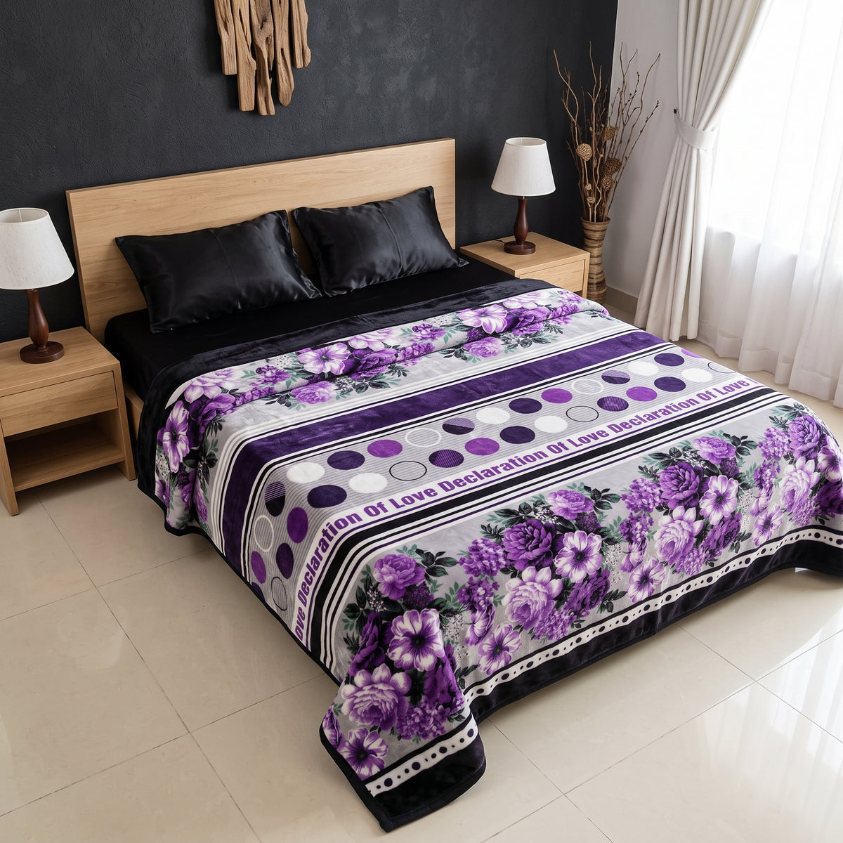 Fleece AC Blanket - Double Bed - Ultra Soft Embossed Quilted Design